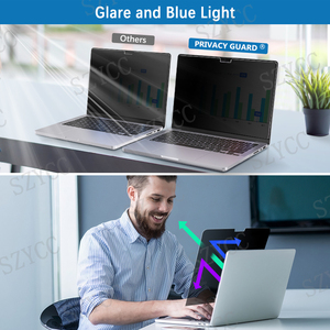 Máy Tính Xách Tay 180 Độ Riêng Tư Lọc Bảo Vệ Màn Hình Chống Ánh Sáng Màu Xanh Chống Gián Điệp Phim Bảo Vệ Riêng Tư Cho Macbook Không Khí 15.3 Inch - Product Image 5