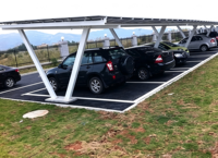 Structure d'installation solaire résidentielle pour carport, système de stationnement solaire étanche