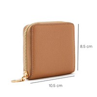 Dompet Wanita RFID Klasik OEM ODM, Dompet Kulit Mewah, Dompet Kulit Vegan, Dompet Wanita, Tempat Kartu Logo Kustom