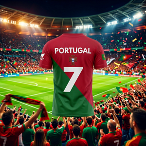 Portugal Football Team Fans <strong>T</strong>-<strong>Shirt</strong> <strong>CR7</strong> Graphic Print Quick Dry Polyester Kids Sportswear - Product Image 3