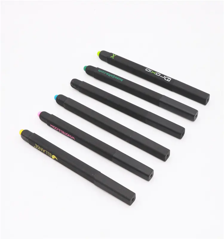 SY41 Promotional Hotel logo Rubber coated square shape plastic stylus touch ball Pen