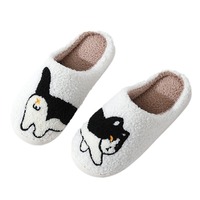 Pantoufles Douces et Chaudes en Peluche pour Couple, Motif Chat Mignon, Idéales pour l'Hiver, pour Femme et Homme