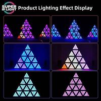 Boîtier en aluminium, circuit imprimé anti-humidité, gradation 0-100%, projecteur LED triangulaire 15*20W pour discothèque, événement, spectacle