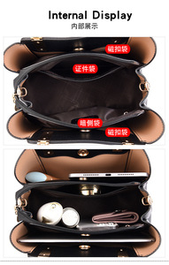 Sacs à main en cuir PU souple pour femmes, très tendance, sacs à bandoulière de luxe de créateur, grande capacité, sacs fourre-tout pour le shopping - Product Image 6