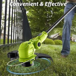JAGROM Tondeuse à <span class=keywords><strong>fil</strong></span> sans <span class=keywords><strong>fil</strong></span> 20V <span class=keywords><strong>de</strong></span> 12 pouces avec 2 batteries lithium-ion 2,0 Ah, alimentation automatique du <span class=keywords><strong>fil</strong></span>, coupe-bordures et <span class=keywords><strong>bobine</strong></span> <span class=keywords><strong>de</strong></span> coupe-herbe 8 pièces - Product Image 3