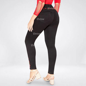 <span class=keywords><strong>Pantalones</strong></span> pitillo de cintura alta para <span class=keywords><strong>mujer</strong></span>, Vaqueros ajustados de algodón con cremallera, moda en vivo, cola elevada, 2023 - Product Image 5