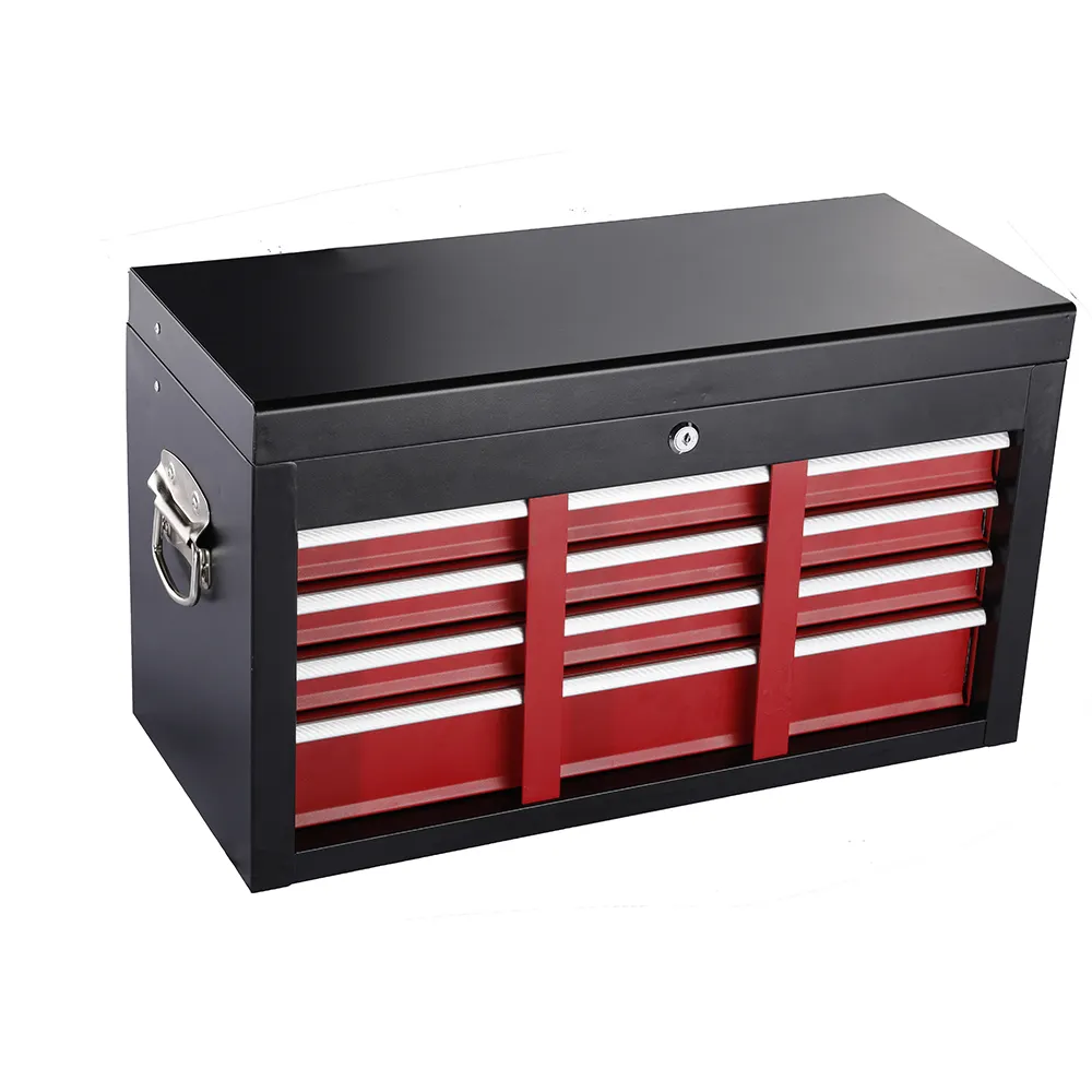 Portable toolbox lockable multipurpose toolbox tool box with six drawers