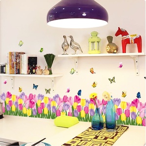 Carta da parati <span class=keywords><strong>arcobaleno</strong></span> piena di fiori colorati all'ingrosso 3d sfondo decorativo <span class=keywords><strong>adesivo</strong></span> da parete personalizzato di grandi dimensioni - Product Image 4
