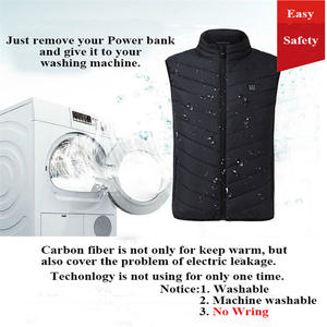 Xsunwing in STOCK 2-17 <strong>Heating</strong> Zones Heated Vest <strong>Gilet</strong> S-4XL Winter Outdoor Control Temperature USB Charging Waistcoat Warm Wear - Product Image 5