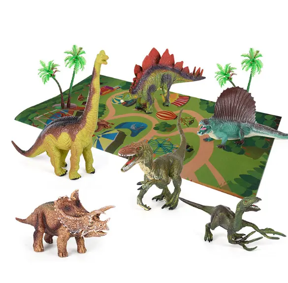 New Design Dinosaur Toys Activity Play Mat Realistic Dinosaur Figures for Baby Create a Dino World