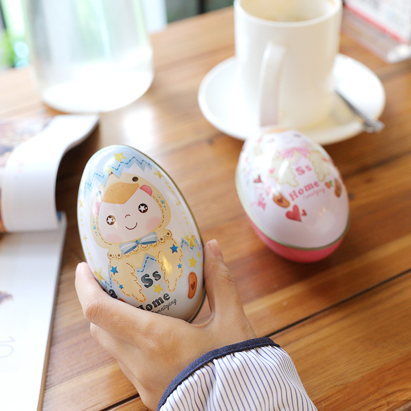 Easter decoration gift metal toffee can Egg Easter days fantastic egg shape egg TIN BOX - Product Image 4