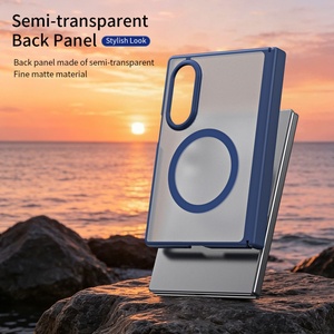 เคสโทรศัพท์แบบแม่เหล็กด้าน โปร่งแสง สำหรับ Samsung Z Fold 8 Ultra 4 5 6 7 พร้อมฟิล์มกันรอยหน้าจอ ป้องกันการกระแทก - Product Image 2