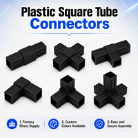 Raccord de tube en plastique à angle droit, traversant, pour les deux extrémités, connecteur intérieur pour tuyau carré, pour cadre de plomberie carré