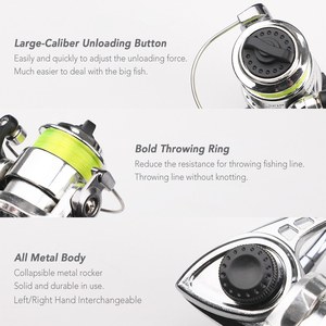 Cần câu cá di động 1M, cần câu thu gọn + máy câu quay 2+1 BB, tay trái/phải có thể thay đổi, bộ dụng cụ câu cá - Product Image 4