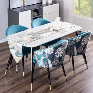 Conjunto de sillas para restaurante, silla para vestíbulo de hotel, silla de sofá ligera, silla para sala de estar, silla bordada de estilo chino - Product Image 2