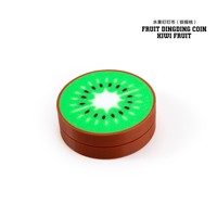 Feeron Orange Slice Fidget Coin, Magnetic Ratcheting Click Spinner, Mainan Pereda Stres EDC Cetak 3D dari PLA