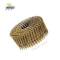 Clous en bobine à tige lisse pour soudure, tête plate en acier galvanisé à 15 degrés, pour palettes