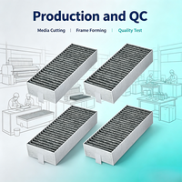 Filter HEPA Baru, Filter Karbon Aktif, Filter Udara Lipat, Pengganti Filter AC Kabin, Menghilangkan Bau, VOC, Asap, ODM, OEM