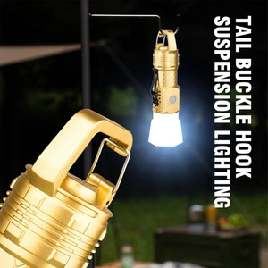 Công suất cao xách tay dẫn đèn pin cho cắm trại USB-điều chỉnh năng lượng mặt trời độ sáng ngọn đuốc với không thấm nước ABS Đèn cơ thể công cụ tồn tại - Product Image 6