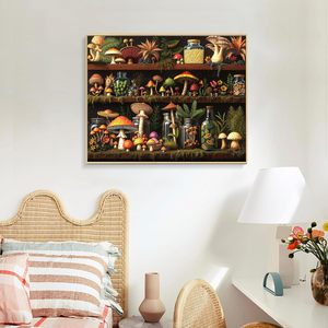 Kit de peinture <span class=keywords><strong>sur</strong></span> <span class=keywords><strong>toile</strong></span> acrylique DIY SONGWOO Mushroom Acrylic pour adultes, cadeau, décoration murale pour la maison, <span class=keywords><strong>40x50</strong></span> cm, peinture par numéros - Product Image 2