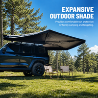 Auvent latéral souple sans cadre à 270 degrés pour voiture, imperméable, pour SUV, protection solaire pour le camping, les voyages routiers et l'overlanding