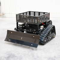 Tondeuse à gazon autotractée thermique 4 temps 224cc sans fil télécommandée de qualité industrielle pour pentes