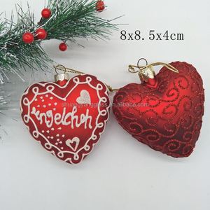 Regalos Románticos para el Día de San Valentín, Adorno de Corazón de Vidrio Rojo Hecho a Mano, Duradero e Impermeable - Product Image 4