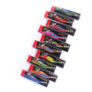 Señuelo de Pesca Luminoso Envuelto en Tela, Camarón de Madera, Anzuelo para Calamar, Tamaño 2.5 #   3.0 #   Señuelo de Pesca con Cuentas de Sonajero - Product Image 4