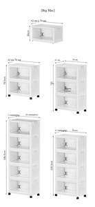 <span class=keywords><strong>ตู้</strong></span>เก็บของแบบพับได้หลายชั้น ความจุขนาดใหญ่ <span class=keywords><strong>ตู้</strong></span><span class=keywords><strong>เสื้อผ้า</strong></span>แบบสองประตูโปร่งใส พร้อมล้อ ไม่ต้องติดตั้ง สำหรับเก็บของเล่นเด็ก - Product Image 2