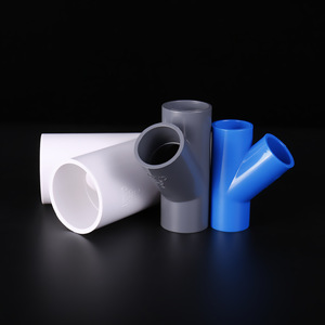 Raccord en T incliné en PVC pour alimentation en eau, 20-160 mm, en plastique épaissi, résistant à haute pression, durable - Product Image 1