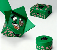 Boîte Cadeau de Luxe à Double Porte Polygone pour Parfum, Emballage Cosmétique Rigide Personnalisé avec Logo Imprimé, Boîte Vide pour Mini Parfums