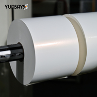 Autocollant en vinyle PP brillant 100 microns résistant au froid, activé par l'eau, adhésif acrylique pour jet d'encre, 210 mm * 50 m
