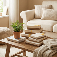 Boîte cadeau de style livre avec plateau imbriqué - Rigide à charnières et recouvert de tissu pour la vente au détail de bijoux