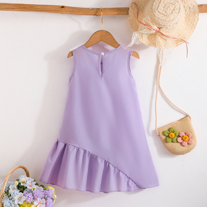 Exquisito Vestido de Manga Corta para Niñas para Fiestas, Hermosas Flores 3D con Botones, Ropa Formal Infantil, Venta al por Mayor de Fábrica - Product Image 2