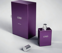 Boîte cadeau luxe en carton avec logo personnalisé, pour flacon de parfum en verre 10ml/50ml, avec tiroir coulissant en papier.