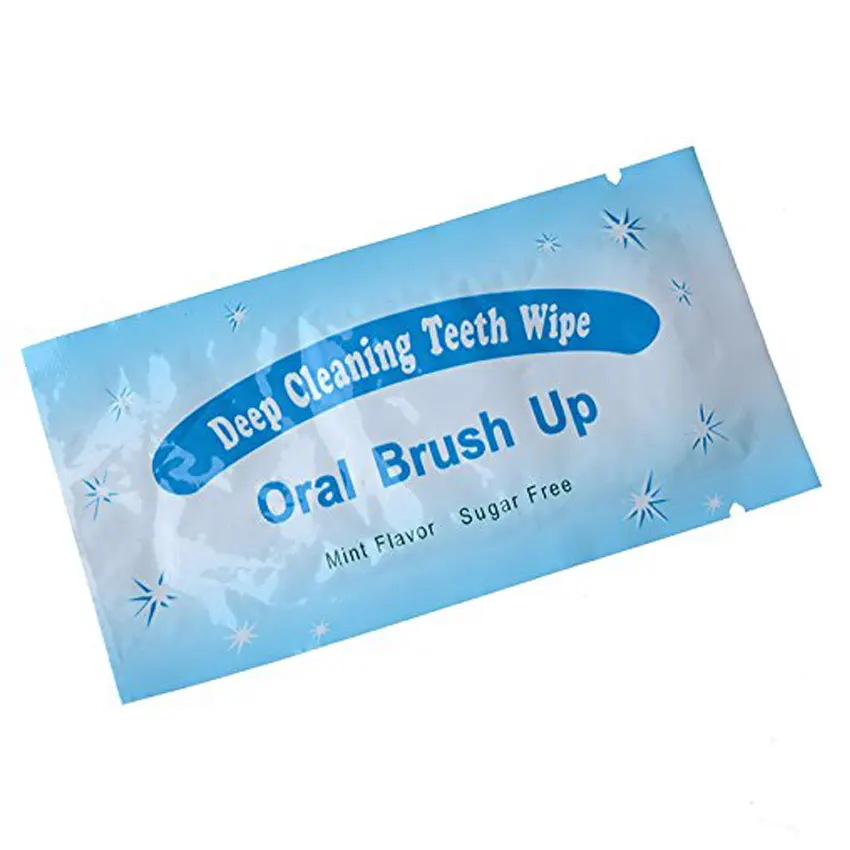 Brush Teeth Easy Use Oral Brush Up Clean Teeth Wipes Teeth Cleaning Wipes