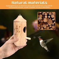 Nouvelle Offre : Nid d'oiseau en bois pour colibris – Maisonnette chaude pour la décoration de jardin, villa écologique pastorale pour oiseaux, lit pour animaux de compagnie