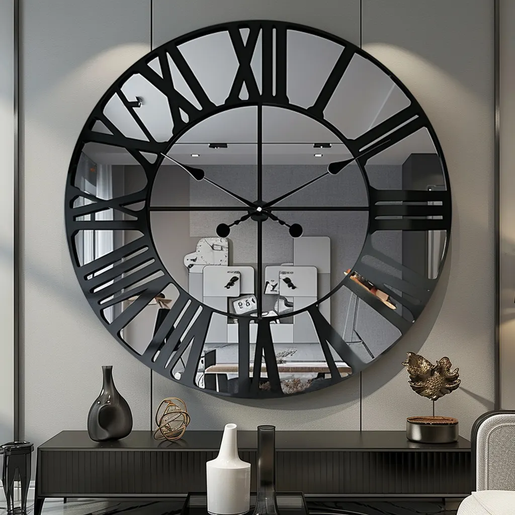 60Cm Nieuwe Europese Metalen Tandwiel Wandklok Amerikaanse Retro Art Klok Woonkamer Decoratie Creatieve Wijzer Quartz Klok