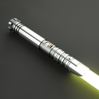 Sable de luz de una pieza para Dropshipping, con oscilación suave, luz base, espada de color infinito, juguete luminoso Neopixel, coleccionable divertido