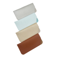 Sacs souples bon marché pour lunettes de soleil paquet d'accessoires étui à lunettes stockage portefeuille Pack emballage de lunettes de soleil pochette en cuir personnalisée