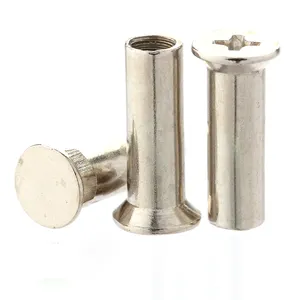Furniture stainless steel female hex slotted countersunk sleeve barrel nut with internal thread