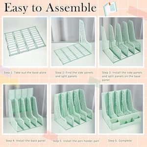 Organizer <strong>Magazine</strong> Rack Table <strong>Magazine</strong> Book Organizer File Tray <strong>Magazine</strong> Holder Plastic <strong>Folder</strong> - Product Image 5