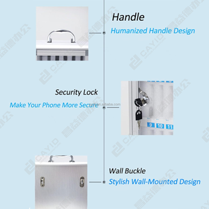 Alumínio celular armazenamento caixa bolso celular armário de armazenamento 60 slots células para sala de aula escola escritório - Product Image 3