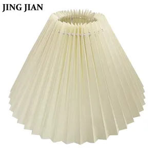 Lampe de Table de chevet haute qualité fait à la main tissu papier abat-jour couvre tissu plissé plié abat-jour