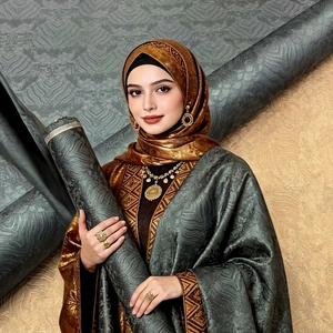 Abaya 100% Soie de Mûrier Xiangyunsha, Teinture Végétale Naturelle Faite à la Main, Tissu de Luxe Léger et Respirant pour Mariage Modeste, Idéal pour les Musulmanes - Product Image 1