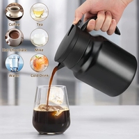 Nouveau gobelet isolé à double paroi en acier inoxydable 316L Logo personnalisé thé et 800ml 1000ml cafetière avec infuseur