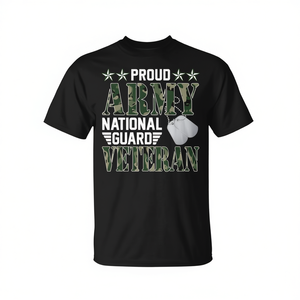 Camiseta de Veterano de la Guardia Nacional del Ejército, Diseño de Camuflaje, Unisex, Adulto, Manga Corta, Cuello Redondo, Impresión Digital - Product Image 2