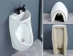 <span class=keywords><strong>Urinoir</strong></span> mural ou sur pied avec <span class=keywords><strong>lavabo</strong></span> pour salle de bain domestique, en céramique, à chasse d'eau par gravité, économie d'eau, facile à nettoyer - Product Image 3