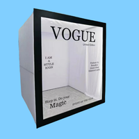 Tableau PVC personnalisable Photo Booth Magazine pour mariages et fêtes Walk-in avec arrière-plans clairs