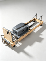 Reformer de Pilates Plegable de Roble para Estudio Comercial, Equipo de Pilates con Resistencia, OEM